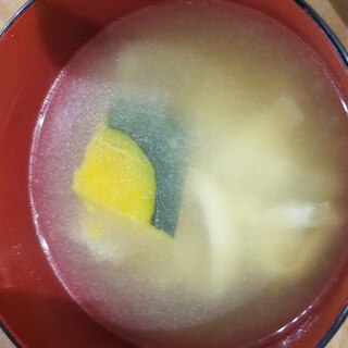 白菜、かぼちゃの味噌汁